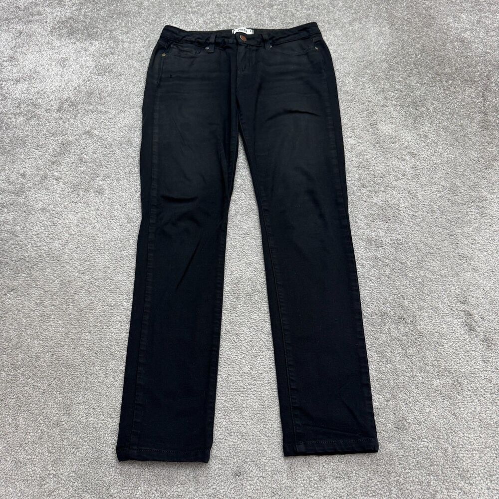 Paige Skyline Skinny Denim Jeans Womens 26 Black Mid Rise Stretch Casual 29x29